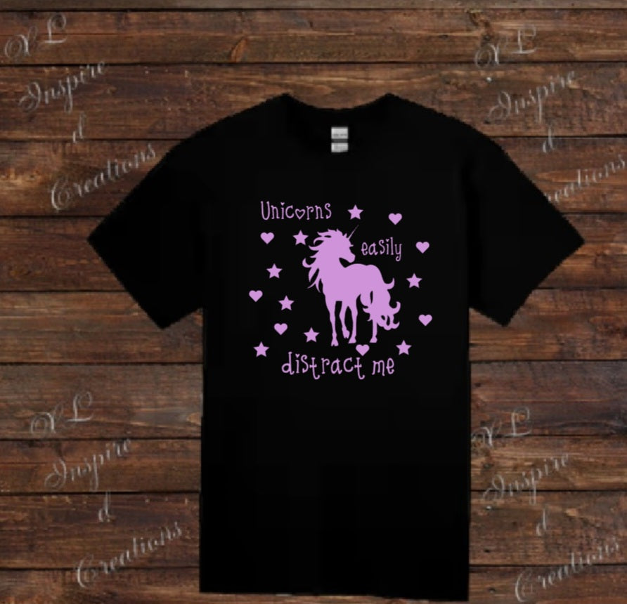 Unicorns esaily distracted me shirt