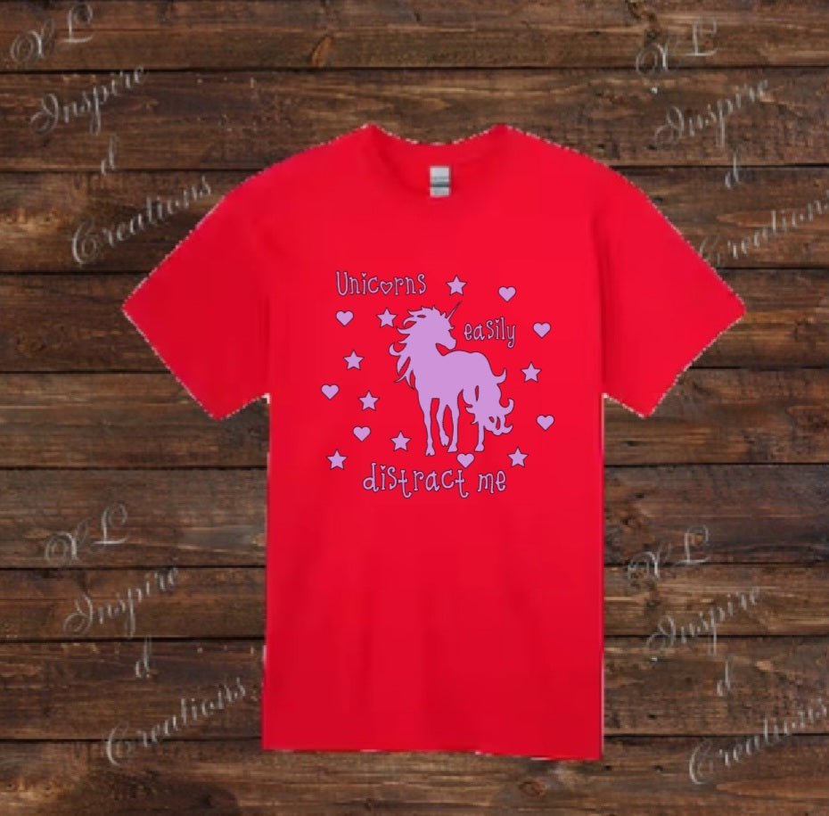 Unicorns esaily distracted me shirt