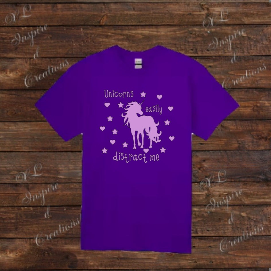 Unicorns esaily distracted me shirt