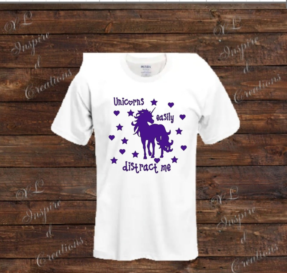 Unicorns esaily distracted me shirt