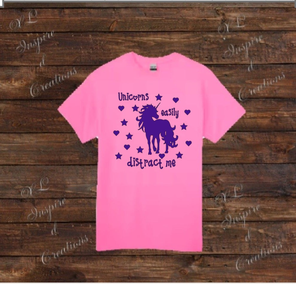 Unicorns esaily distracted me shirt