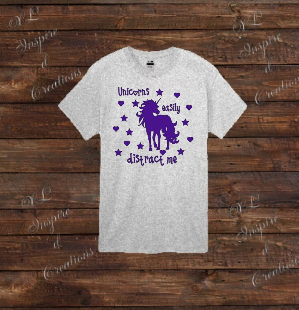 Unicorns esaily distracted me shirt