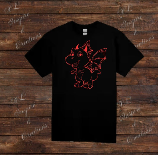 Devil t- rex halloween shirt