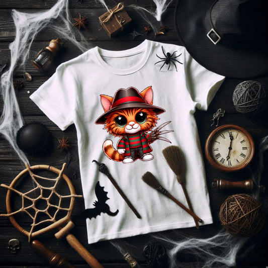 Halloween cat freddy Krueger